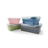 Silicone Flat Stack Foldable Containers